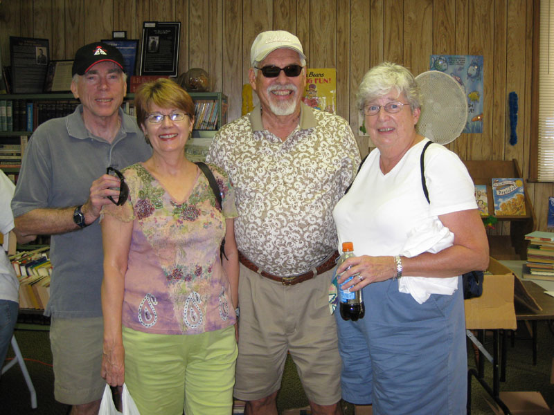 Jim & ? Shannon, from California, and Bob and Sue Nikolai, from St. Louis, return to Jim & Sue's hometown for a class reunion and to catch up with friends and former neighbors.