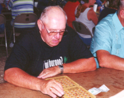 Dick Lippert, playing bingo