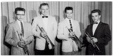 1958 Trumpet Quartet --  M. Abernathy, J. Roegge, M. Abernathy, G. Nelson