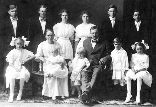 Gustav and Mary Nicol family